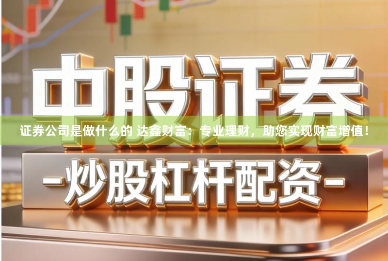 证券公司是做什么的 达鑫财富：专业理财，助您实现财富增值！