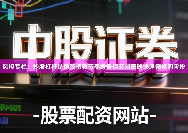 风控专栏:炒股杠杆是啥在指数节奏缓慢但交易策略快速调整的阶段