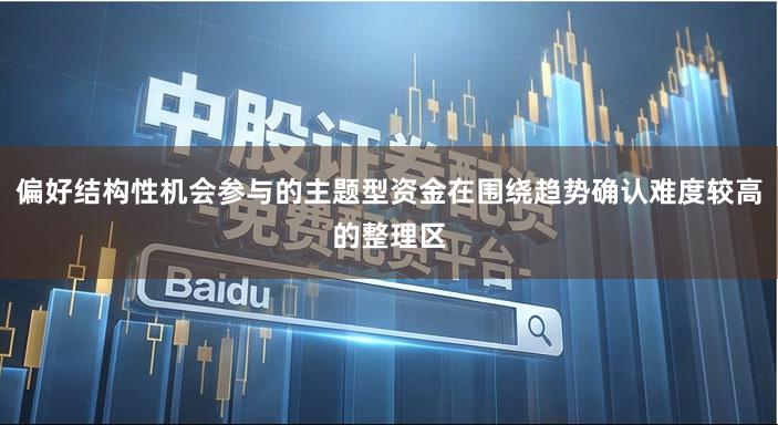 偏好结构性机会参与的主题型资金在围绕趋势确认难度较高的整理区